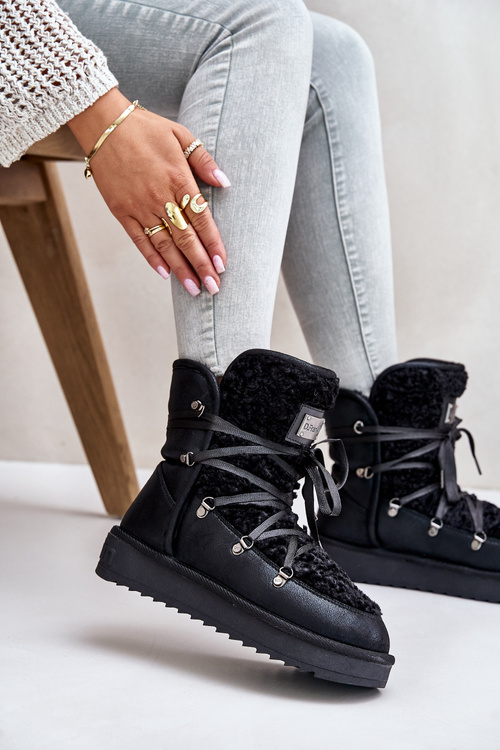 Śniegowce Wegańskie Na Platformie D.Franklin DFSH370004 Czarne