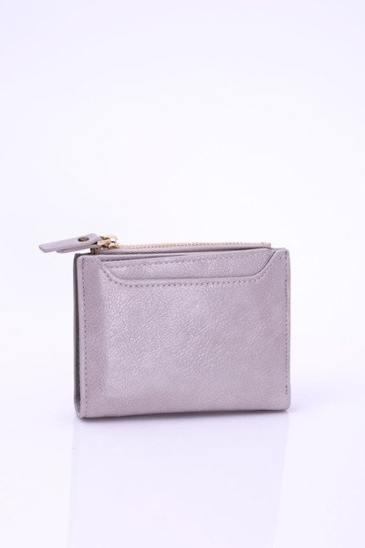 Small Grey Women's Wallet Gold Lock