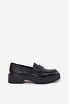 Classic Women's Moccasins Made Of Eco Leather Black Enticca