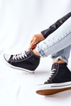 Leather Wedge Sneakers Cross Jeans II2R4025 Black