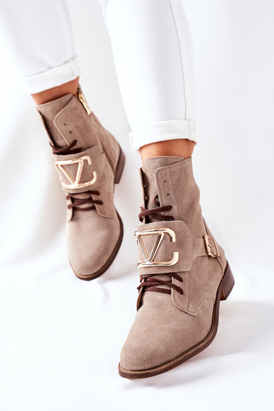 Women’s Suede Boots Cappuccino Nicole 2676