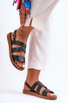 Women's Shiny Sandals Dark Green Catalia