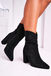 Women’s Boots On High Heel Eco-Suede Black Ecstasy