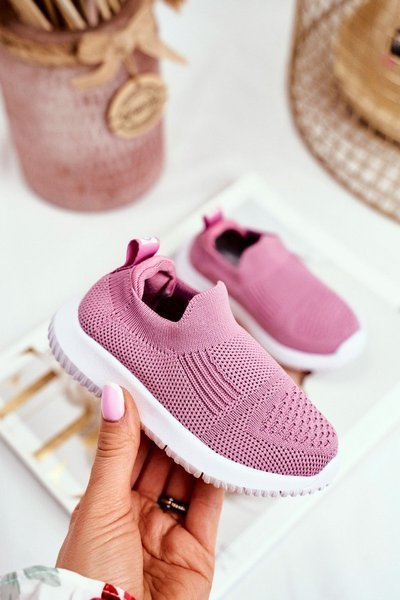 Sportowe Buty Dziecięce Wsuwane Różowe Eltros