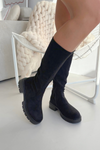 Women's boots from eco suede black Oceana