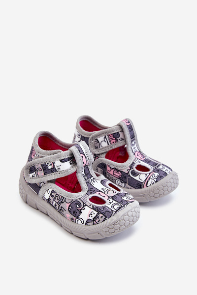 Children's Shoes Slippers Befado Kittens 630P001 Grey