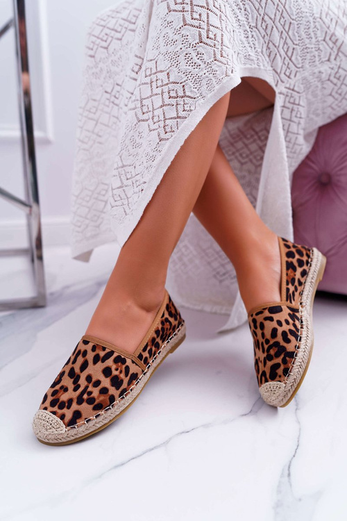 Women's Suede Slip-on Espadrilles Leopard Jungle
