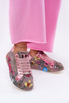Damskie Wzorzyste Zdobione Sneakersy Na Platformie Multikolor GOE RR2N4002