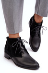 Stylish Women's Lace-up Boots Black Kefora