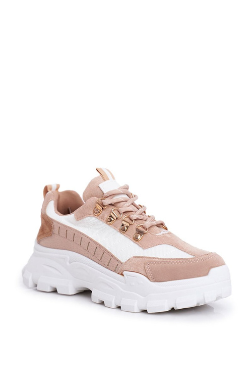 Sporty Women's Shoes Beige and White Palmas