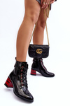 Lacquered Heeled Boots SBarski MR870-49 Black