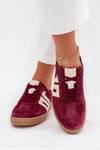 Damskie Sneakersy Zamszowe Bordowe Vinceza 79557