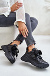 Skórzane Sneakersy Damskie CheBello 4583 Czarne 