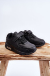 Children's Leather Platform Sports Shoes Black Lori