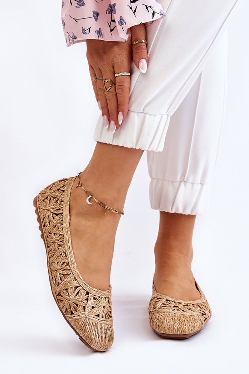 Openwork Fashionable Ballerinas Beige Thiago