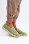 Espadryle Klasyczne Damskie Zielone Flaure NB273