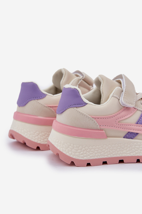 Dziecięce Sneakersy Na Rzep Różowe Savilia