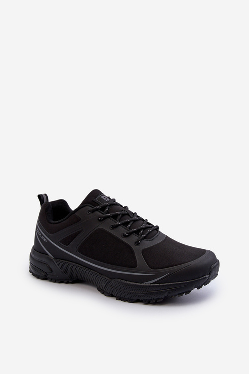 Buty Trekkingowe Sportowe Męskie Czarne Menesio 24MN38-6932