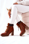 Stiletto Booties Heated Camel Charmmis