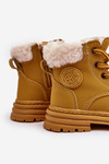 Children's Trapper Boots with a Zip and Sheepskin Camel Marialee