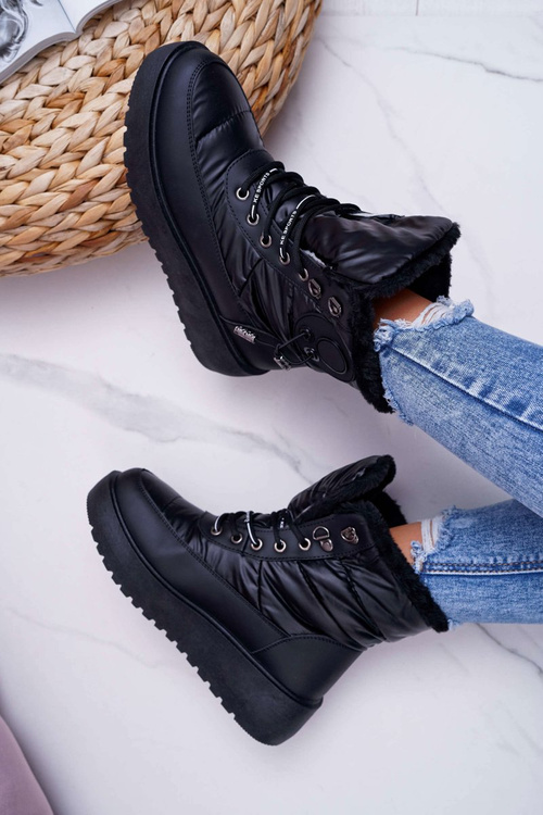 Women's Fleece-lined Snow Boots Black Fahrenheit