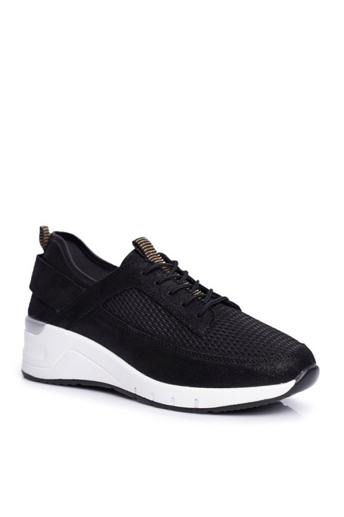 Women's Sports Shoes Leather Black Love Me