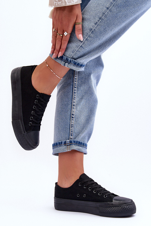 Low Classic Sneakers on Platform Black Jazlyn