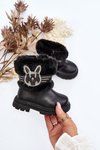 Children's Snow Boots with Fur Black Lunami