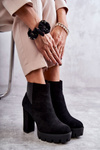 Women's Suede High Heel Boots Black Maricruz