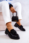 Elegant Patent Loafers Black S.Barski HY51-318 Belize