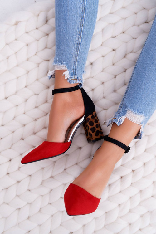 Women's Leopard Stiletto pumps Red Ferri
