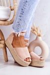Espadrilles Sandals On The Nude Dolores Platform