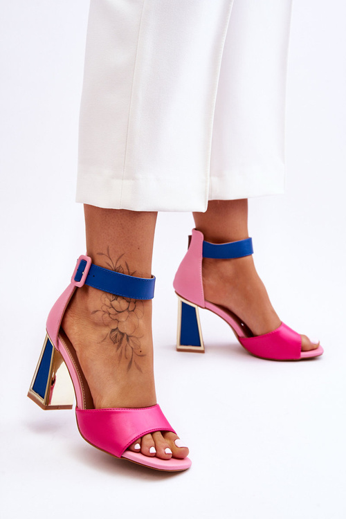 Elegant High Heel Sandals Pink-Blue Sorel