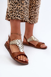 Women's Flat Sandals Sergio Leone SK070H Brown