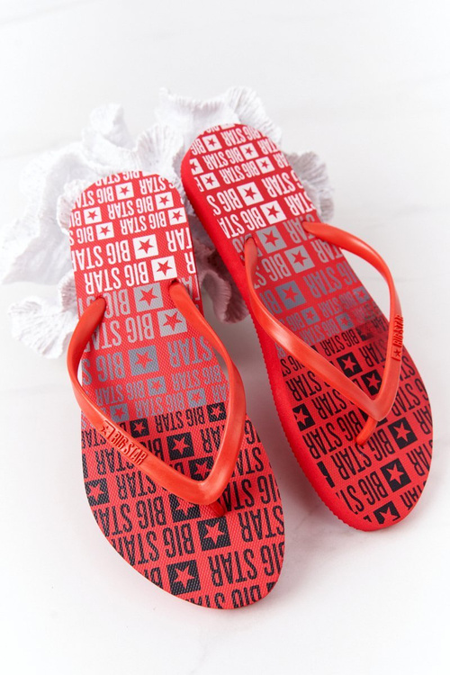Women's Sliders Flip-Flops Big Star FF274A305 Red