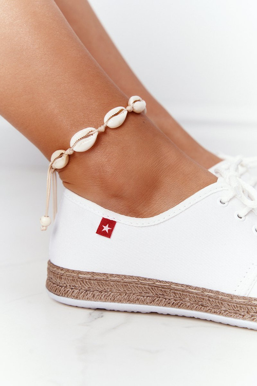 Trampki Wiązane Plecionka Big Star Białe FF276043