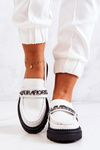 Leather Loafers Letters La.Fi 210001W-PU White