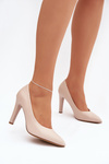 Eco Leather High Heels Sergio Leone 1446 Light Beige