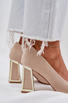 Elegant Heels On A Stiletto Pointed Toes Beige Falseki