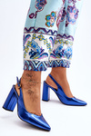 Classic Stilettos On Heel Blue My Love