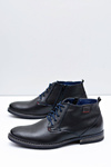 Men's Black Leather Boots Nikopol 672