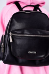 Leather Backpack / Kidney Bag 2in1 Big Star HH574056 Black