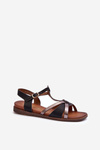 Women's Flat Sandals Made of Eco Leather Sergio Leone SK071H Black