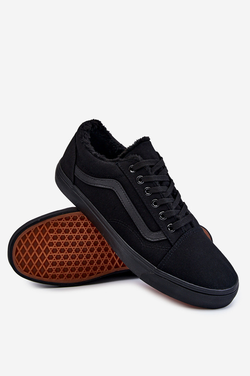 Men's Textile Warm Sneakers Black Harry