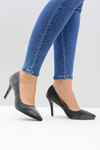 Lu Boo Women's Stilettos Grey Velvet