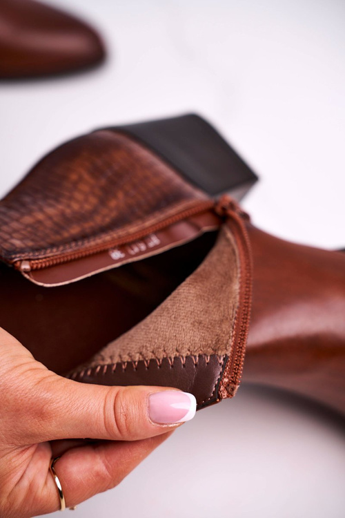 Women’s Boots On High Heel Sergio Leone Brown BT613