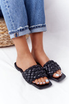 Women's Braided Slippers Black Cheryl