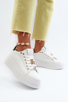 Women's platform sneakers with white embellishments Herbisa