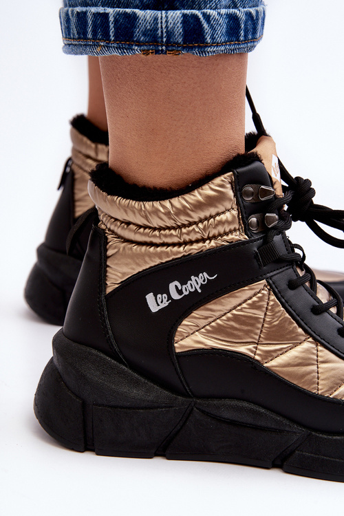 Women's Platform Fleece Boots Lee Cooper LCJ-23-44-1986L Gold