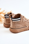 Children's High-top Sneakers With A Zipper Beige Boone 